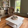 Solid pine painted large square coffee table Image 2