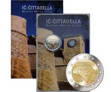 Malta 2 Euro Base Metals Brilliant Uncirculated Coin 2024 - Maltese Walled Cities Cittadella Gozo