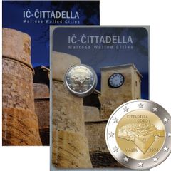 Malta 2 Euro Base Metals Brilliant Uncirculated Coin 2024 - Maltese Walled Cities Cittadella Gozo