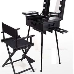 Light up makeup case and chair