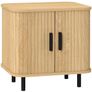 Nordic Bedside Table with Sliding Doors Image 2
