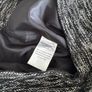 Marble Black & White Tweed Asymmetric Button Midi Skirt - Size EU 38 Image 5