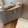 Tory Burch Perry Tote Light Granite Brand New Image 4