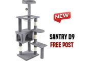 138cm Cat Tree Climbing Tower Kitty Scratching Post Grey