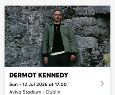 Dermot Kennedy Sunday 12th July