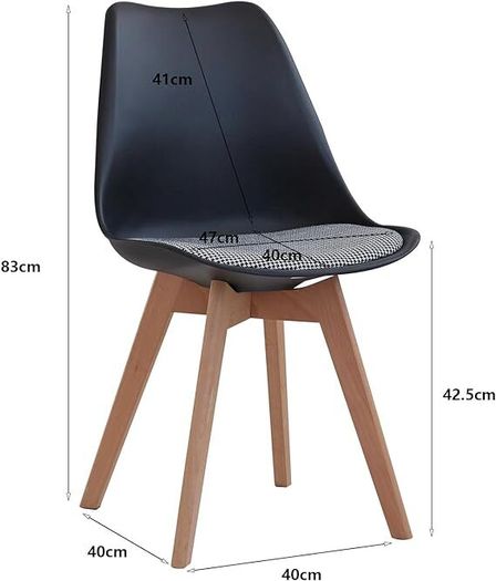 Set of 4 High quality retro styled dining chairs