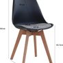 Set of 4 High quality retro styled dining chairs Image 2
