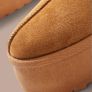 SeQwl UK 6/39Camel Platform Mule Slippers Faux Suede Chunky Sole Clogs Image 6