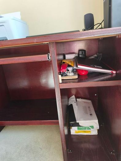 Computer desk -Mahogany wood.