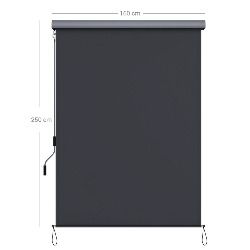 Vertical awning 1.6 x 2.5 m beige or grey