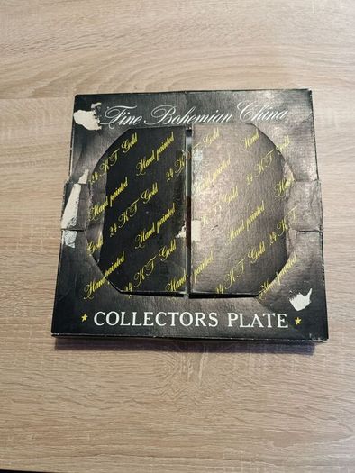 Vintage Bohemian Porcelain Collectors Plate Good Luck