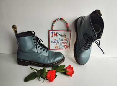 Dr Martens 1460 8 hole grey ankle leather boots uk9.5 US 10.5 EU44