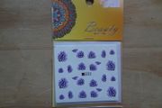 Nail water sliders purple feather brand new