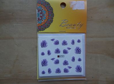 Nail water sliders purple feather brand new