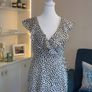 Ladies Cream and Black Polka Dot Wrap Dress from Mango Image 5