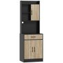 Kitchen cabinet with worktop and cable hole, modern kitchen chest with drawer Image 5