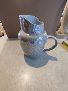 Vintage JUG shiny style thai pattern  Traditional Thai Pattern Pitcher - Vintage  ceramic Water Jug - Kitchenware - Tableware
