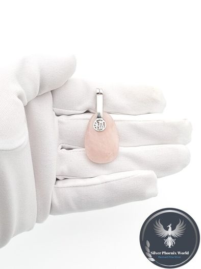 Sterling Silver 3-Stone Interchangeable Pendant- Rose Quartz, Citrine, Black Onyx