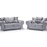 Verona Beige & Grey Scatter & Fullback Cushions Sofa Image 6
