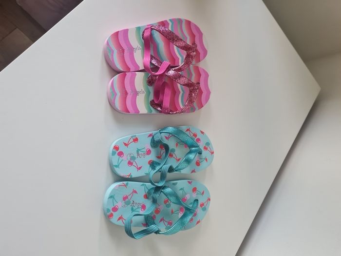 Accessorize Girls Flipflops with heel grip 2 Pairs