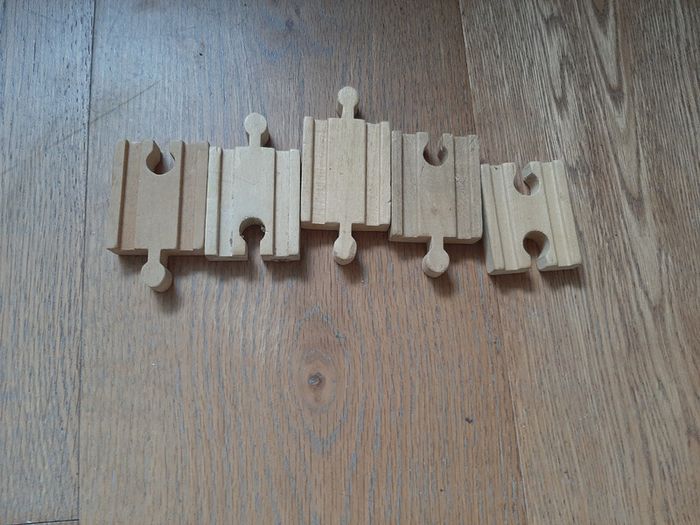 Assorted Brio type toy train track