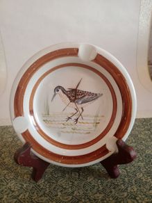 Vintage Irish Hand Painted Signed Ceramic Trinket/Ash Tray