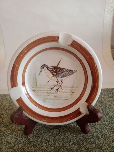 Vintage Irish Hand Painted Signed Ceramic Trinket/Ash Tray
