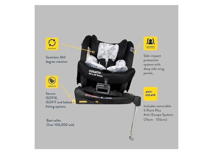 Cosatto All in All Rotate 360 Swivel Spin Car Seat