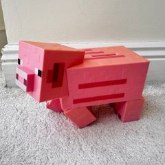 Minecraft Pig Money Bank approx. 19cm lenth Used Please see photos