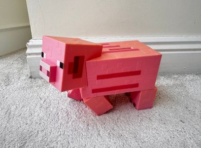 Minecraft Pig Money Bank approx. 19cm lenth Used Please see photos