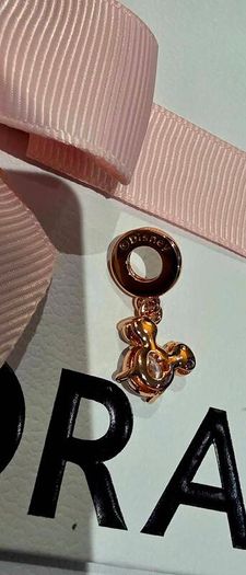 Pandora Rose Gold Sparkling Mickey Silhouette Charm New