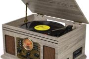 Record Player Vinyl Turntable with Speakers  USB MP3 Playback/Bluetooth/FM Radio/CD And Cassette Player/Vinyl LP Records/SD Card Reader (FREE POSTAGE)