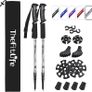 Hiking Walking Trekking Poles - 2 Pack With Antishock And Quick Lock System, Telescopic, Collapsible, Ultralight For Hiking, Camping, Mountaining, Backpacking, Walking, Trekking MULTIPLE COLOURS AVAILABLE (FREE POSTAGE) Image 2