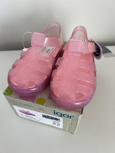 Girl sandals Igor star glitter pink Size 22