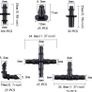 280 Pcs Barbed Connectors Irrigation Fittings Kit,Drip Irrigation Barbed Connectors 1/4''Tubing Fittings Kit for Flower Pot Garden Lawn(Straight Barbs,Single Barbs,Tees,Elbows,End Plug,4-Way Coupling) Image 2