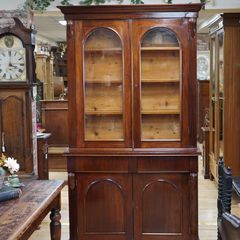 Antique Mahogany Bookcase / Display Cabinet