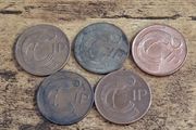 Ireland , 5 x 1 Penny coin - free standard postage