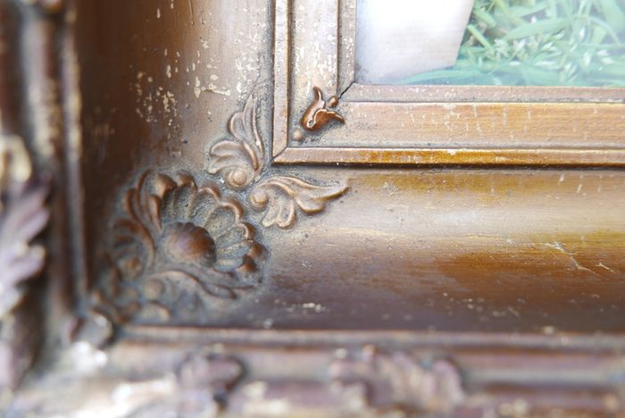 Antique Stunning 19th Century Ornate Gilt Gesso Box Frame Heavy Old Frame 12" x 11,5"