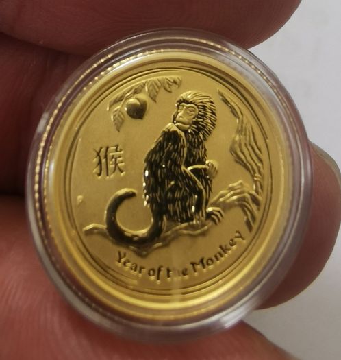 2016 Lunar Monkey 1/10th 999 Gold coin