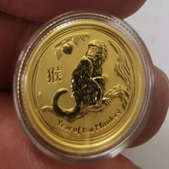 2016 Lunar Monkey 1/10th 999 Gold coin