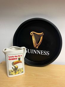 Guinness water jug and tray