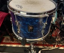 Vintage 60s Premier 12 x 8 Rack Tom Diamond Pearloid Blue