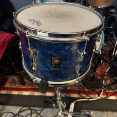 Vintage 60s Premier 12 x 8 Rack Tom Diamond Pearloid Blue
