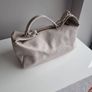 Leather Shoulder Bag, Greige Image 7