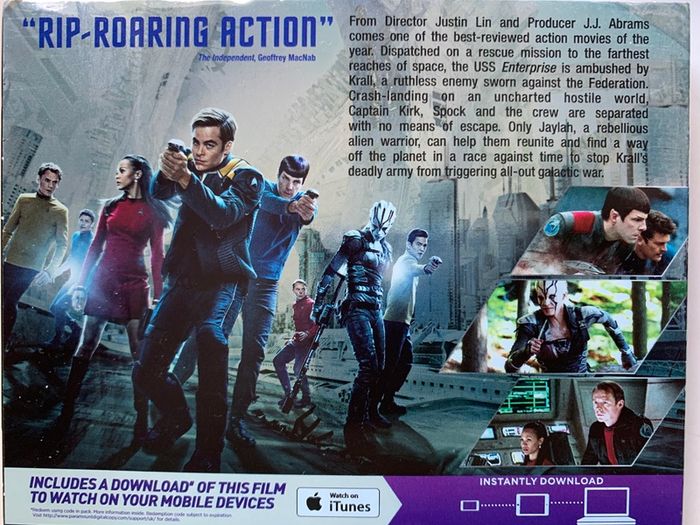 Star Trek: Beyond [2016] Chris Pine, Zachary Quinto, Simon Pegg, John Cho, Anton Yelchin, Idris Elba, Sofia Boutella & Karl Urban [Movie DVD]