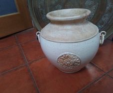 Large Pottery Crackle Floor Vase