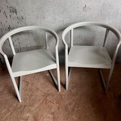 Billiani grey wooden armchairs