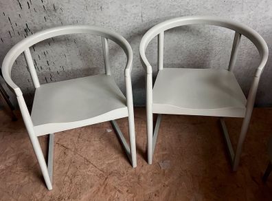 Billiani grey wooden armchairs