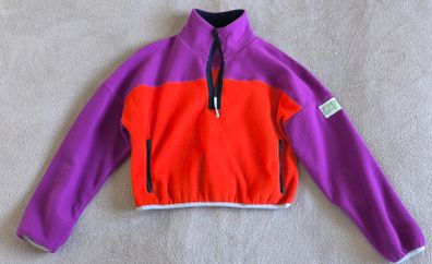 Gym plus coffee cropped fleece top size s
