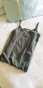 Miss Selfridge Khaki Green Top - Size 8